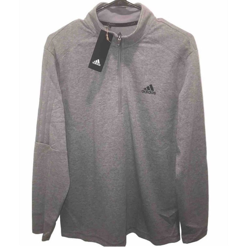 Adidas Golf Quarter Zip Sweatshirt Sweater 3 Stripes NWT